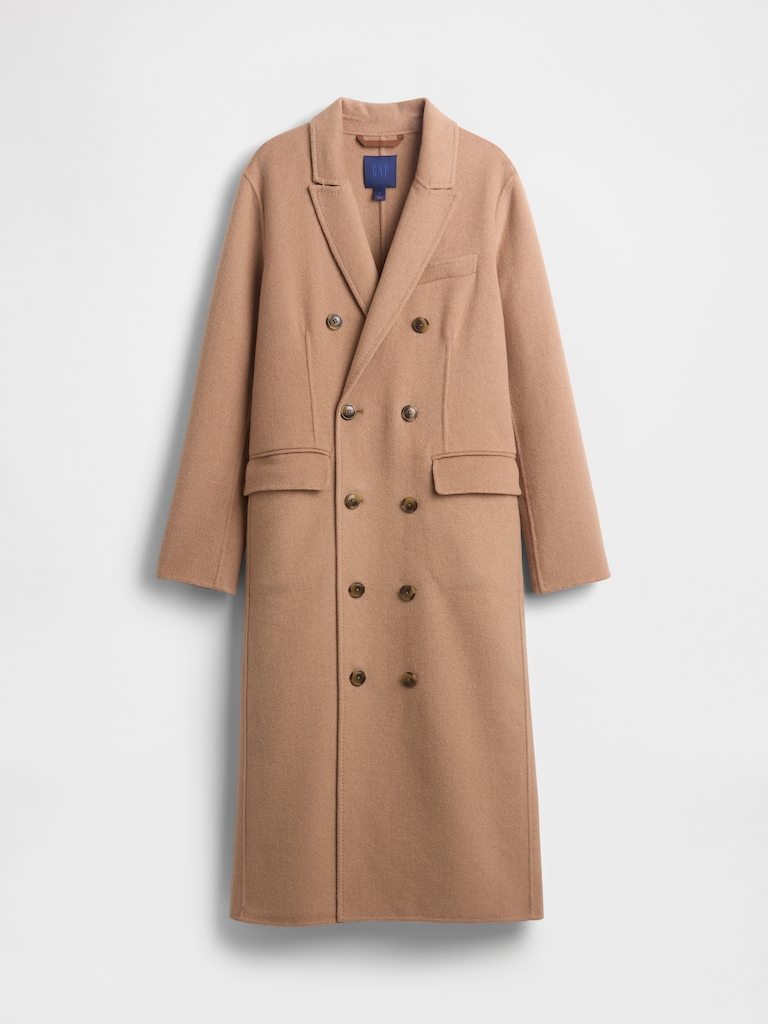 GapStudio Wool-Blend Double-Breasted Coat