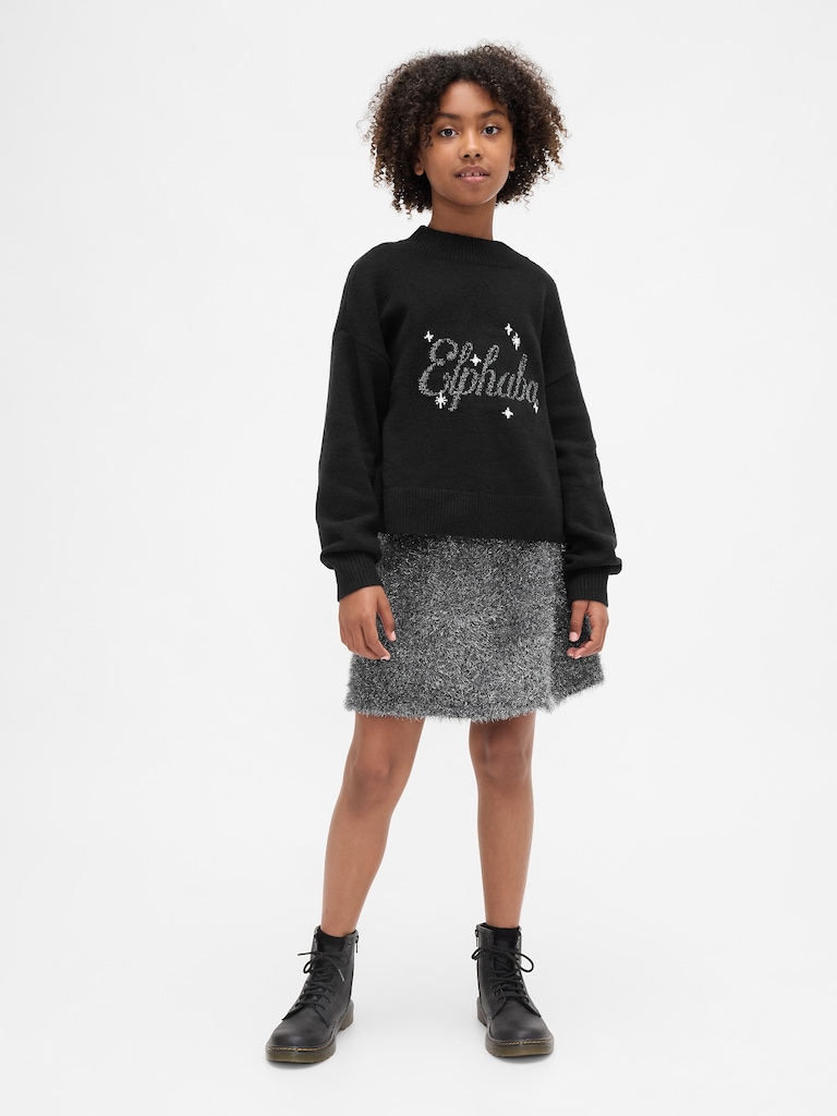Kids Wicked Tinsel Eyelash Sweater Skirt
