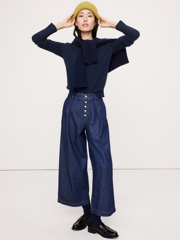 The Fireside Sweater in Merino-Cotton