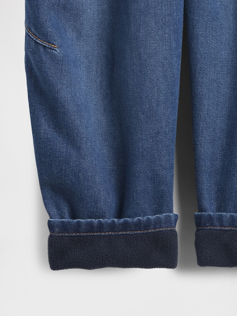 Baby & Toddler Cozy-Lined Barrel Jeans