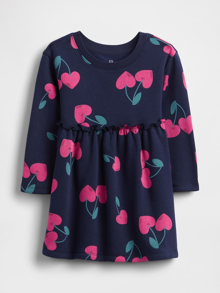 Baby & Toddler Ruffle-Waist Sweatshirt Dress