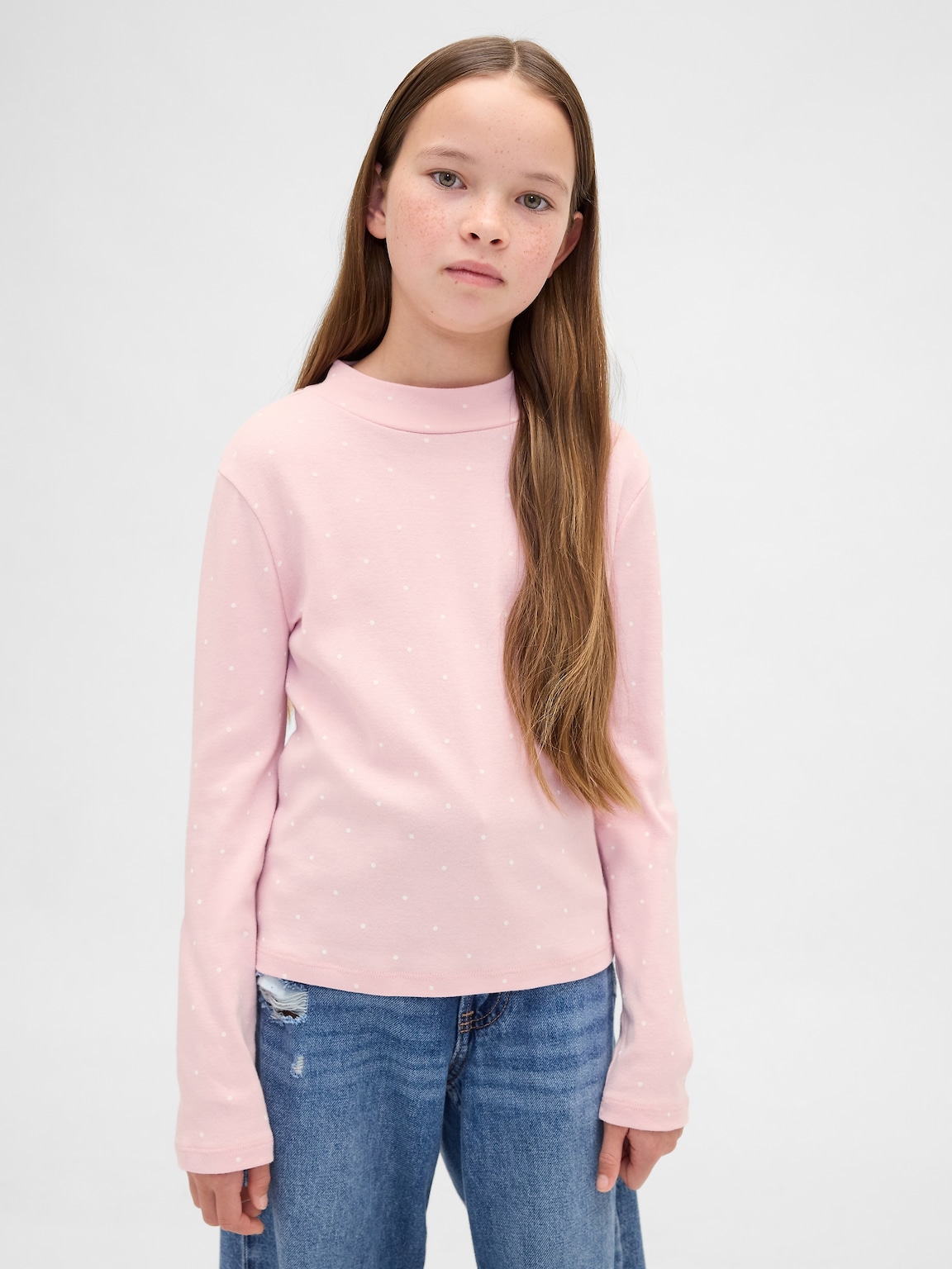 Kids Rib Mockneck T-Shirt