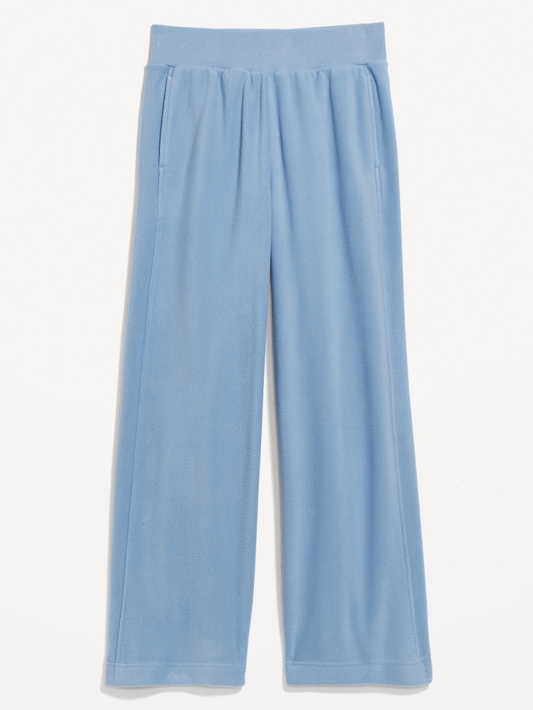 Extra High-Waisted Microfleece Wide-Leg Sweatpants