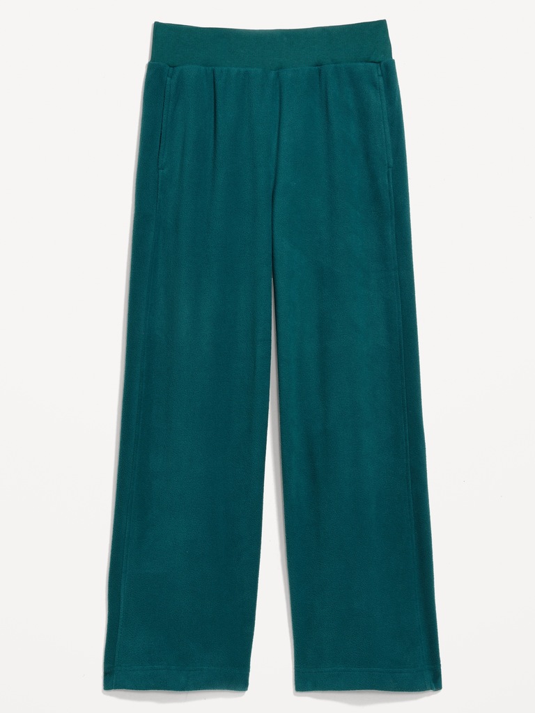 Extra High-Waisted Microfleece Wide-Leg Sweatpants