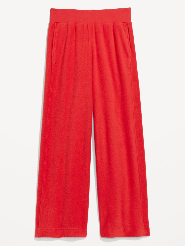 Extra High-Waisted Microfleece Wide-Leg Sweatpants