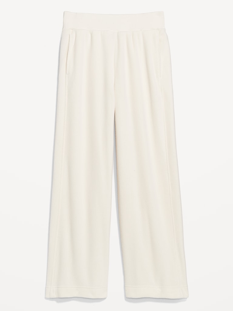 Extra High-Waisted Microfleece Wide-Leg Sweatpants