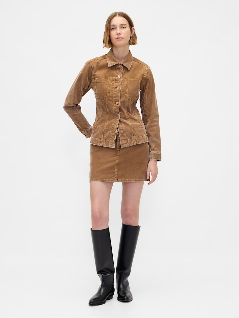 Corduroy Mini Skirt