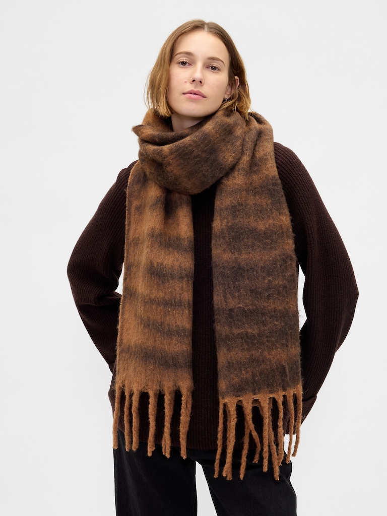 Brushed Fringe Scarf