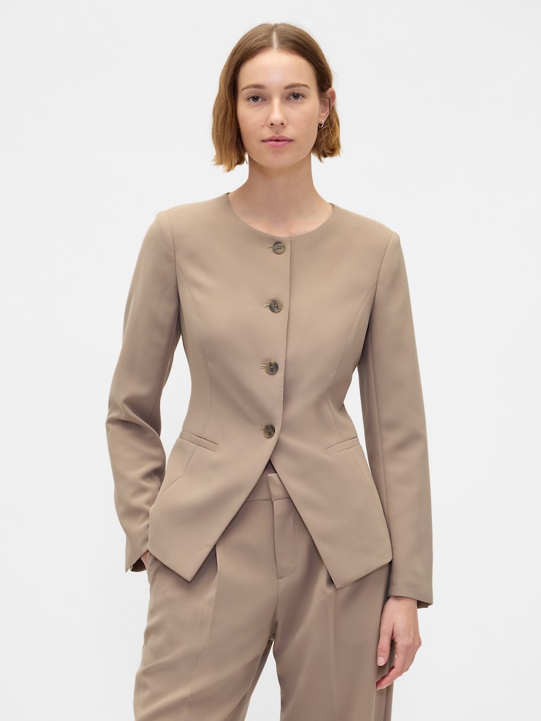 Collarless Blazer