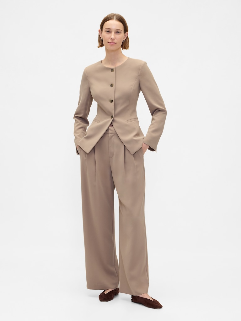 Collarless Blazer