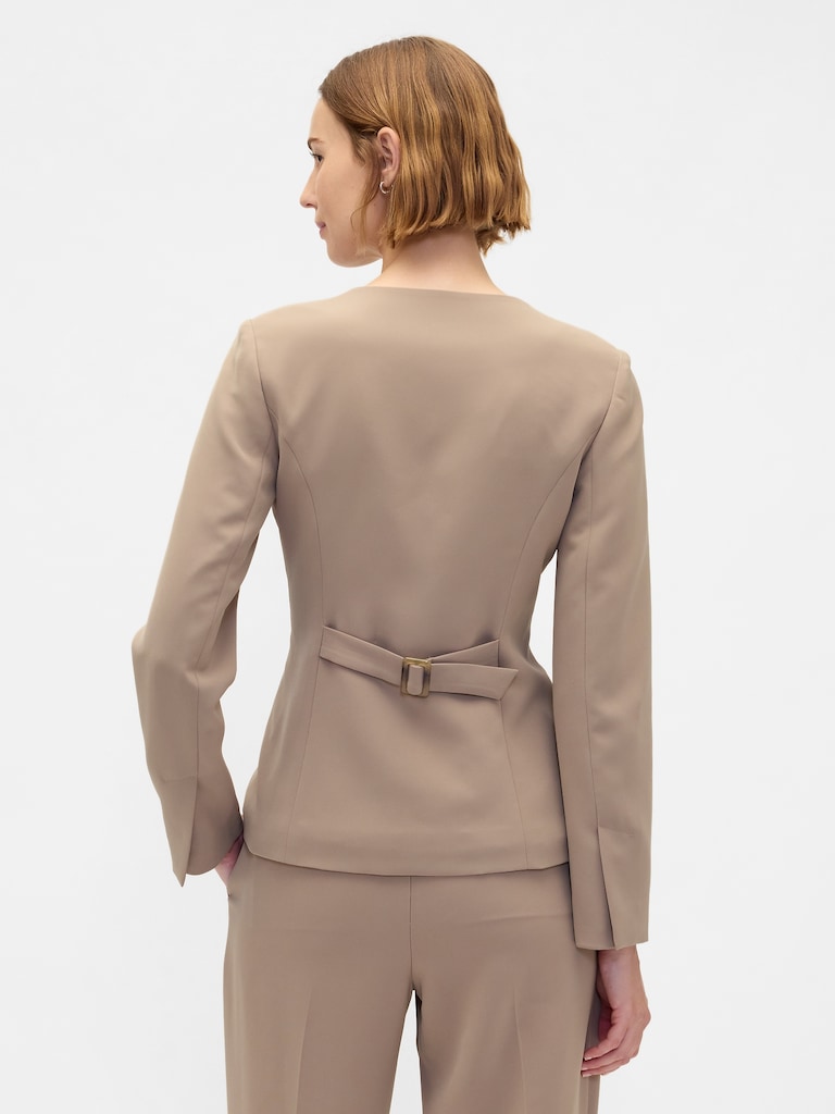 Collarless Blazer