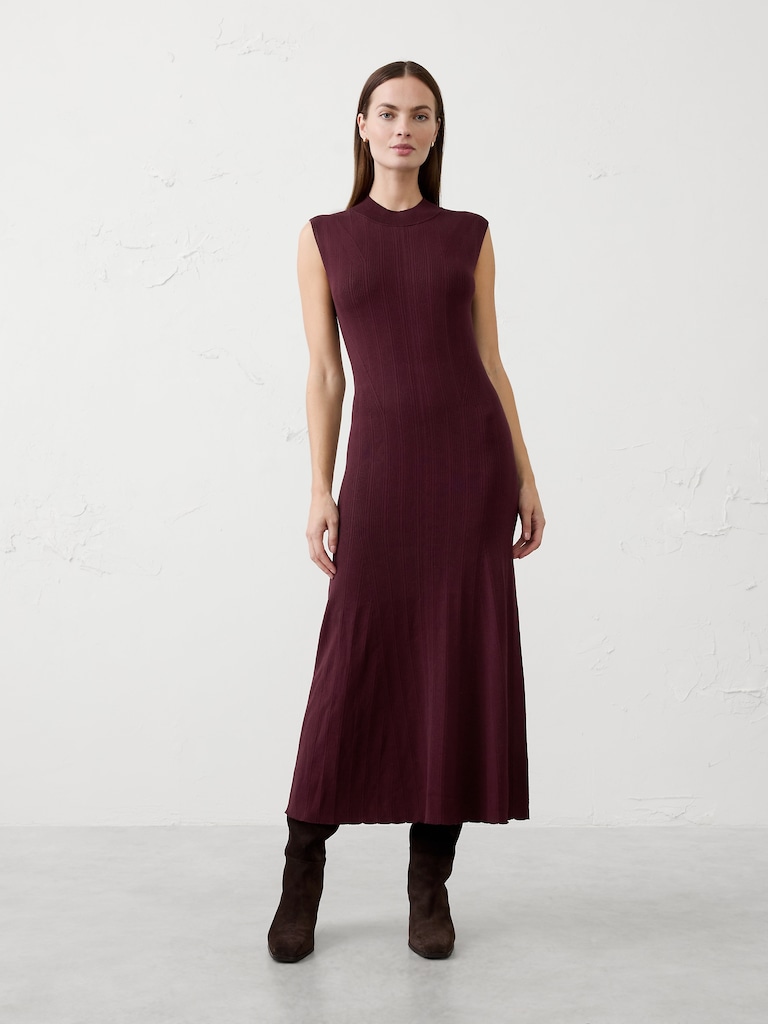 Ribbed Maxi Sweater Dress