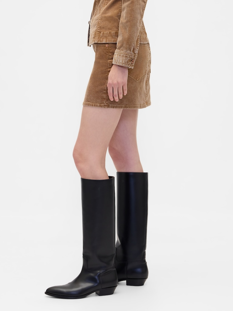 Corduroy Mini Skirt