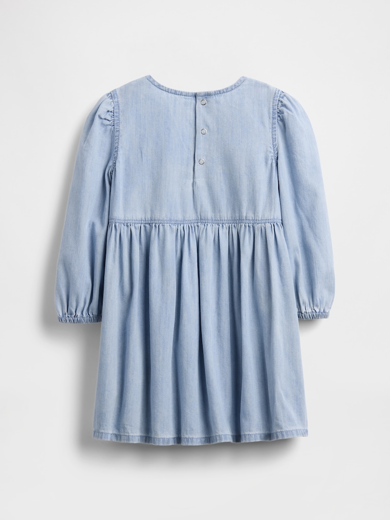 Baby & Toddler Denim Ruffle Heart Dress