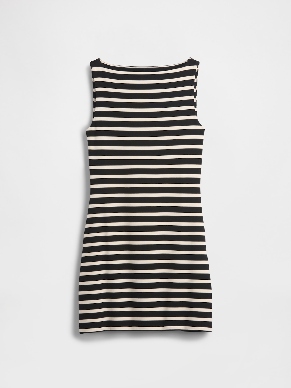 Boatneck Knit Mini Shift Dress