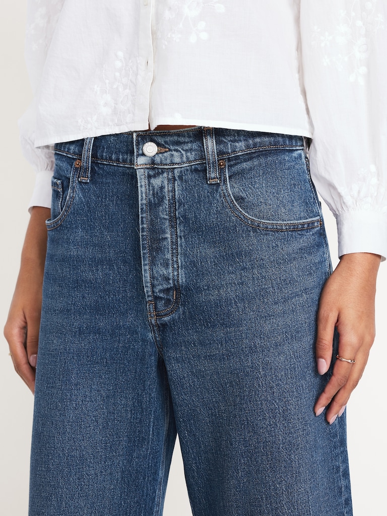 Low-Rise Slouchy Wide-Leg Jeans