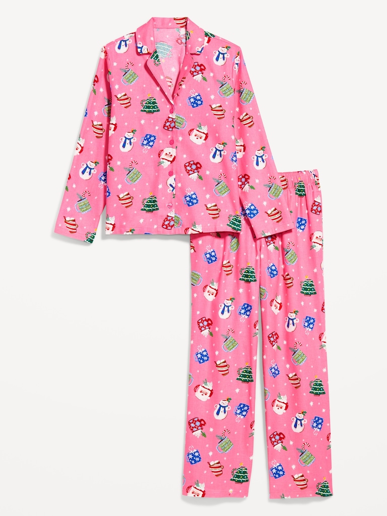 Printed Flannel Pajama Pant Set for Women