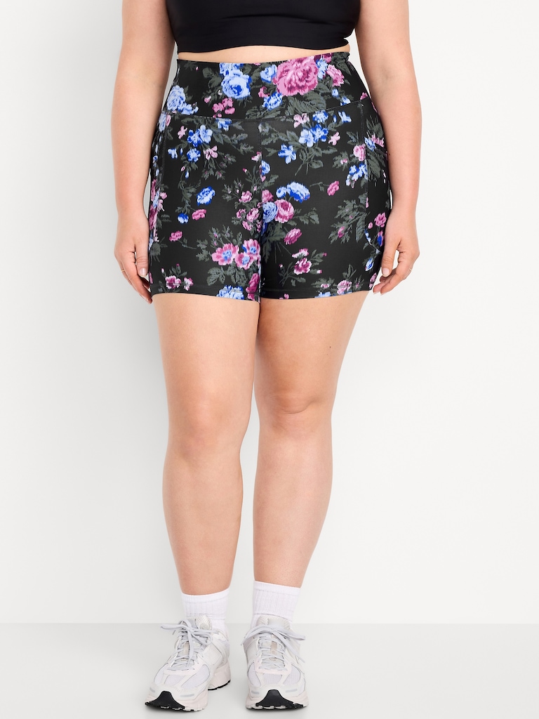 High-Waisted PowerSoft Pocket Biker Shorts -- 6-inch inseam