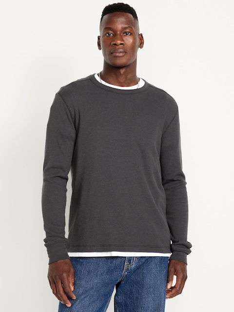 Y2K Big Waffle Knit Long Sleeve Thermal Listed as