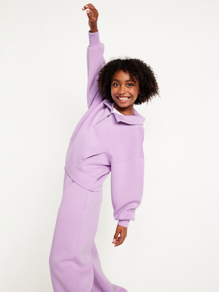 Half-Zip Bounce Fleece Pullover Sweatshirt for Girls
