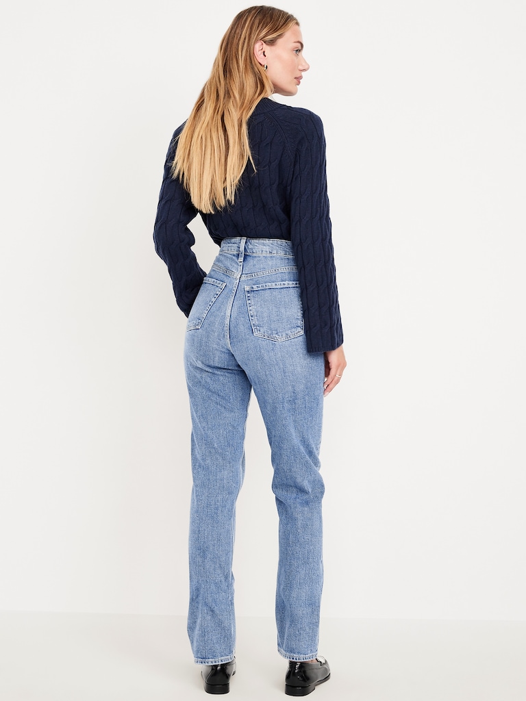 Extra High-Waisted Straight Jeans