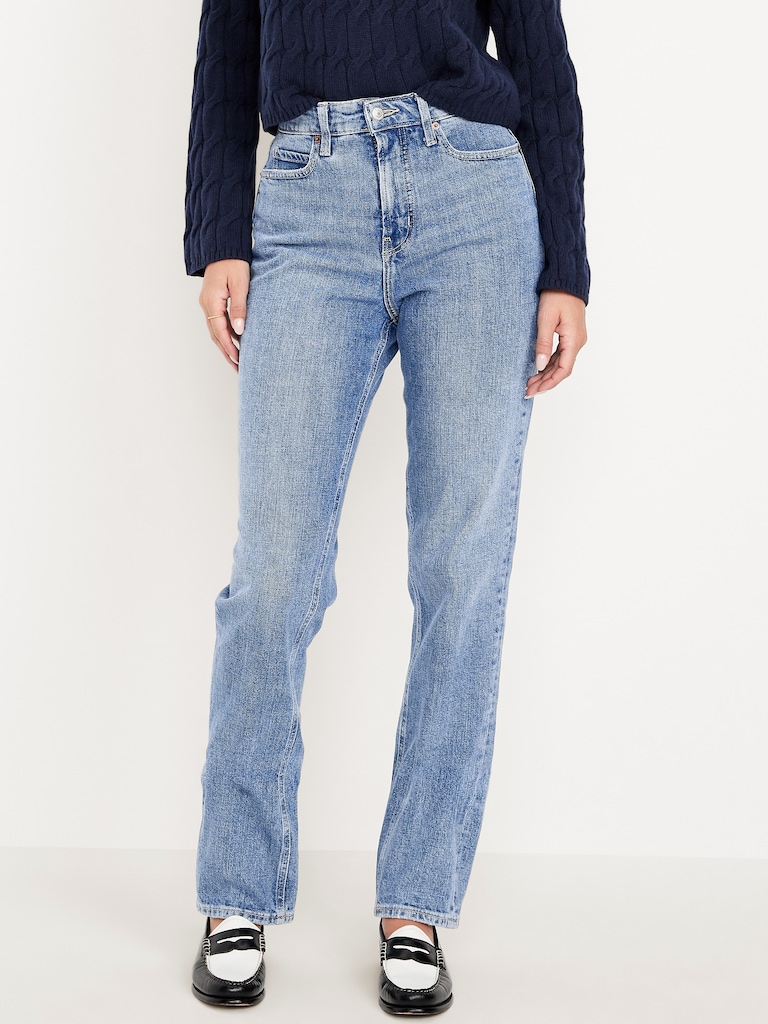 Extra High-Waisted Straight Jeans