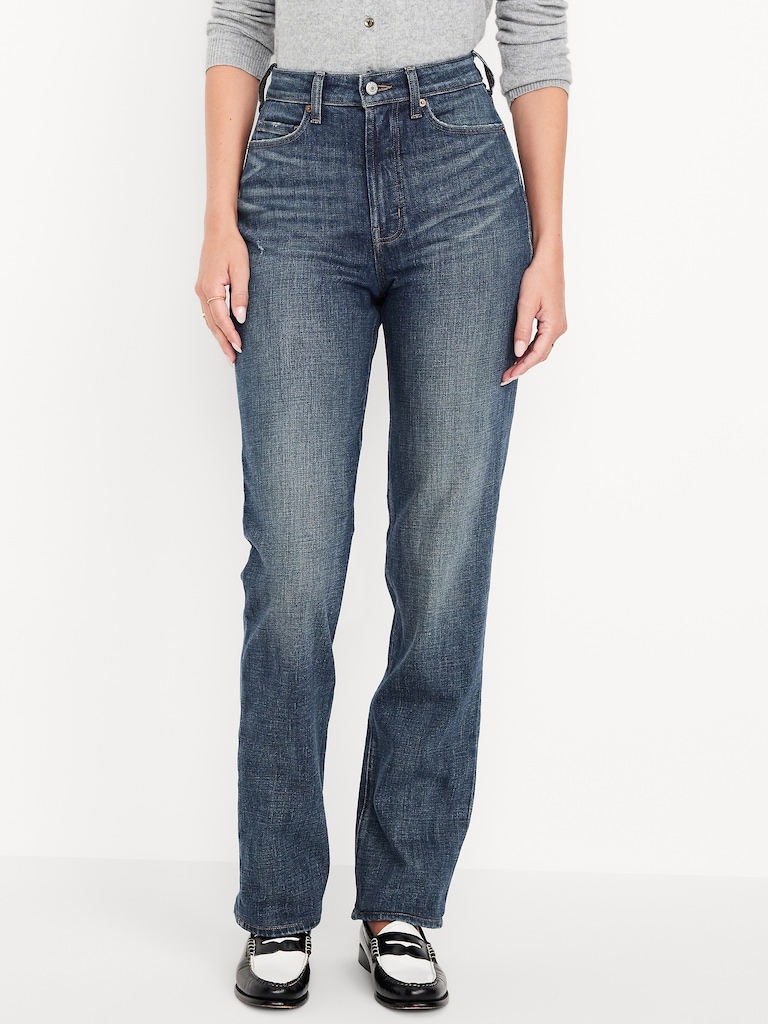 Extra High-Waisted Straight Jeans