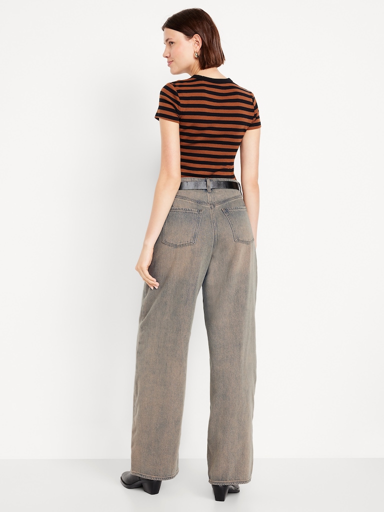 High-Waisted Baggy Wide-Leg Jeans