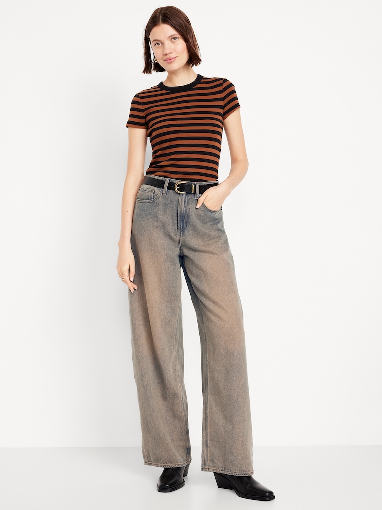High-Waisted Baggy Wide-Leg Jeans