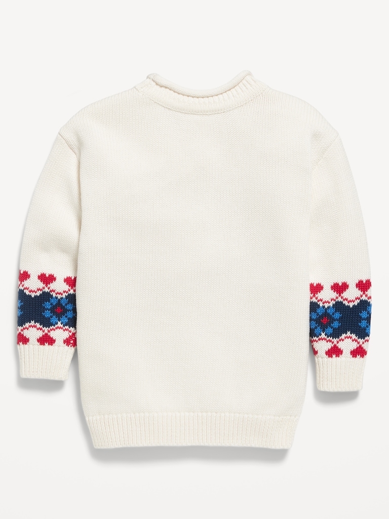 Printed Pullover Tunic Sweater for Toddler Girls