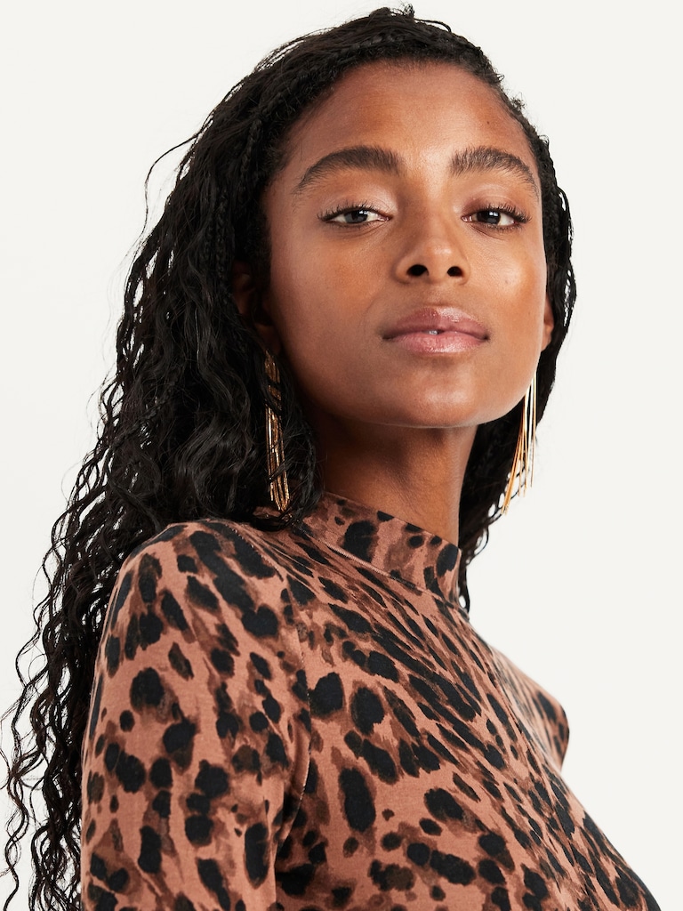 Mock Neck Maxi Dress