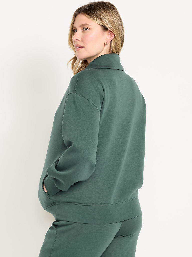 Maternity Bounce Fleece Half-Zip Pullover