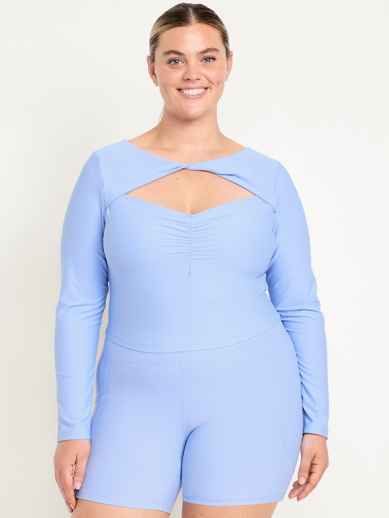 PowerSoft Long-Sleeve Cut-Out Top