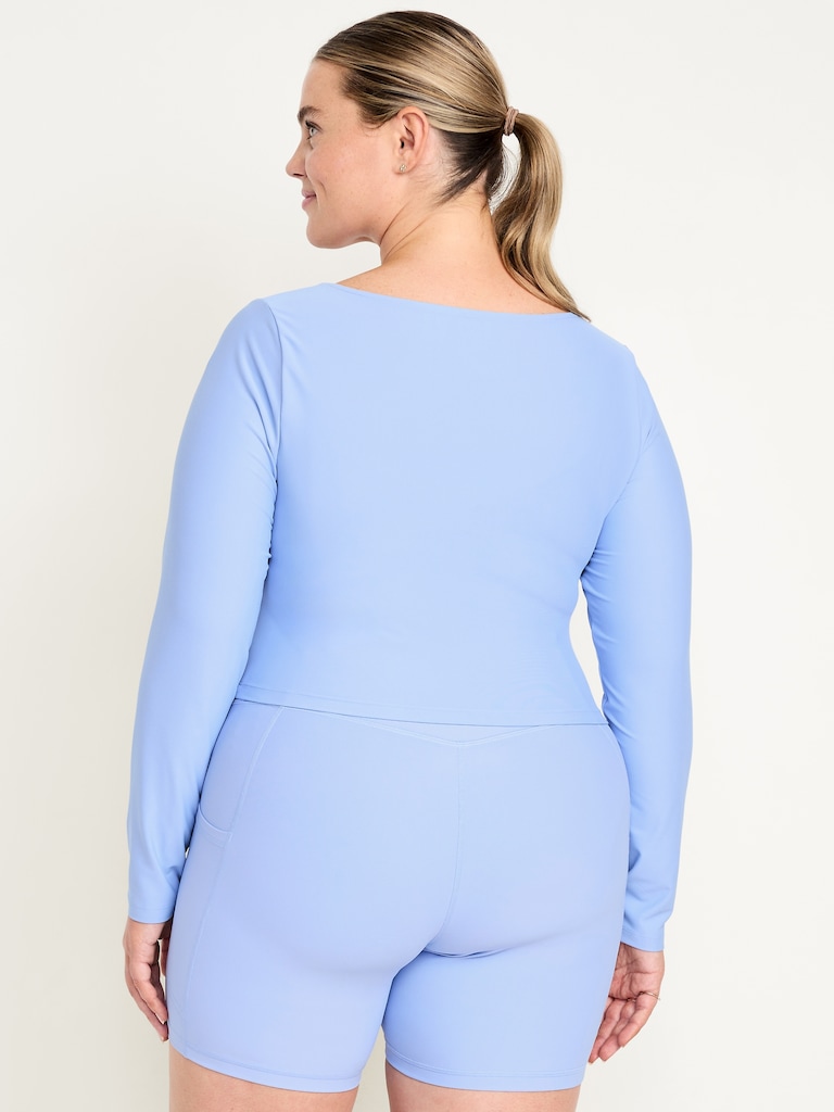 PowerSoft Long-Sleeve Cut-Out Top