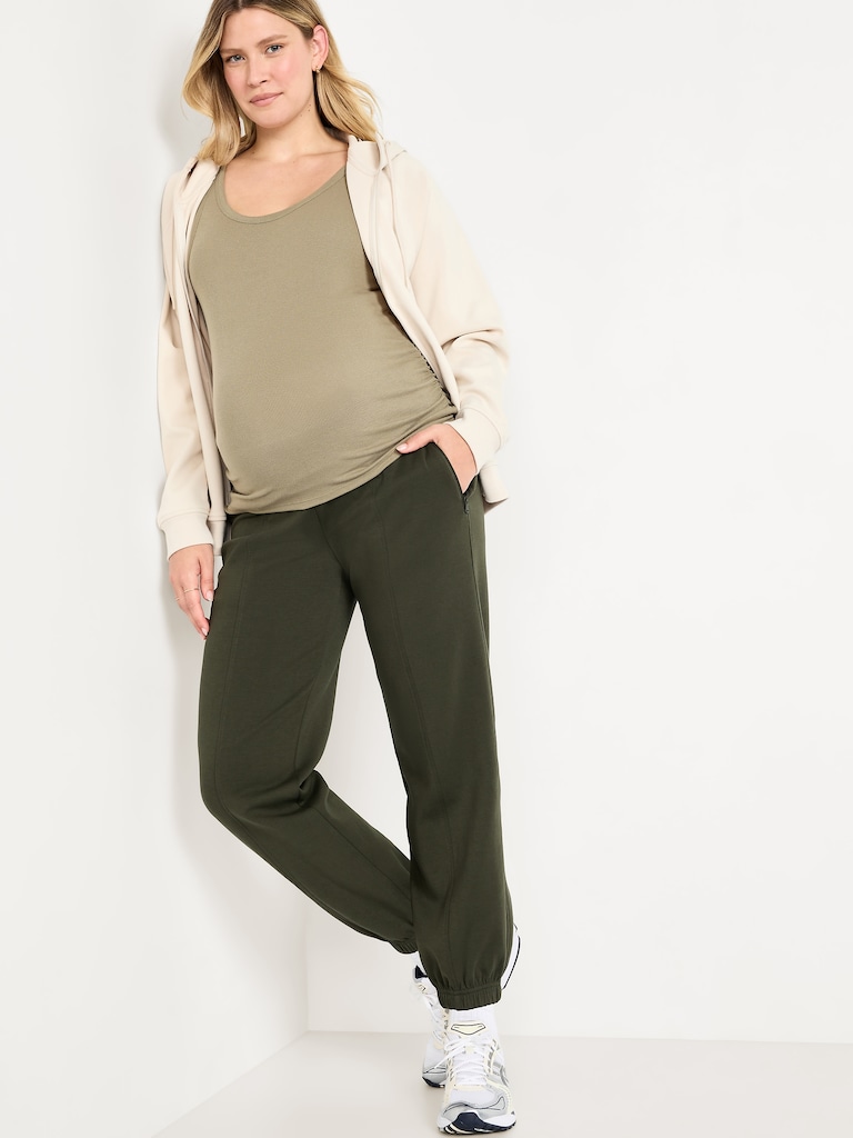 Maternity Dynamic Fleece Rollover Waist Joggers