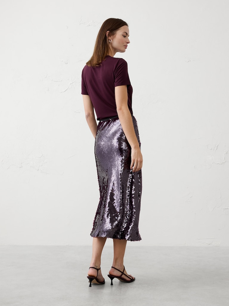 Sequin Midi Skirt