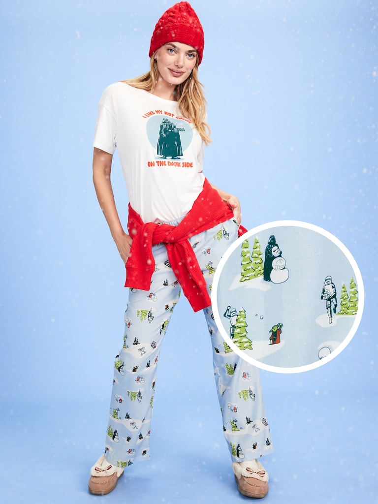Old Navy x Star Wars Mid-Rise Printed Flannel Pajama Pants for Women