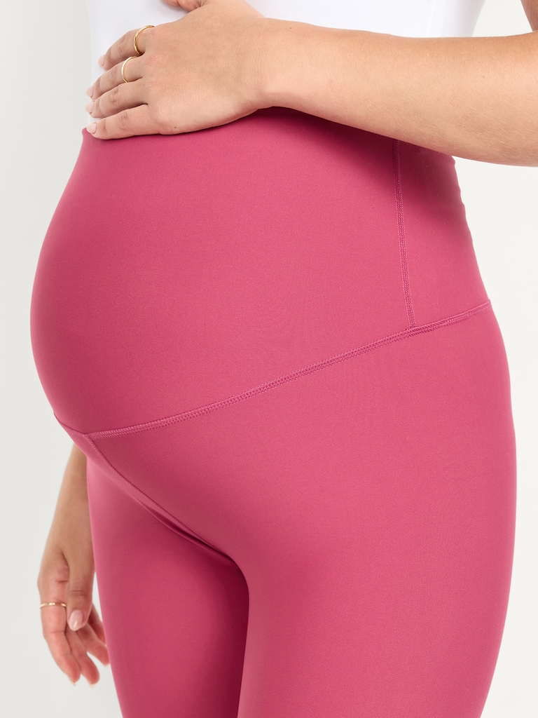 Maternity Full Panel PowerSoft Biker Shorts -- 8-inch inseam