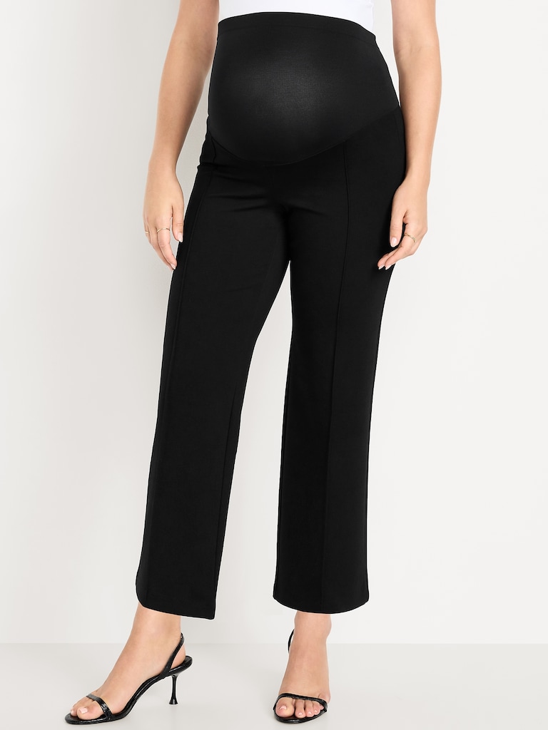 Maternity Full-Panel Stevie Straight Pants