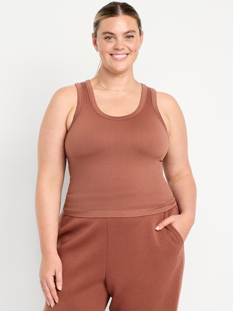 Exhale Seamless Fitted Rib Tank