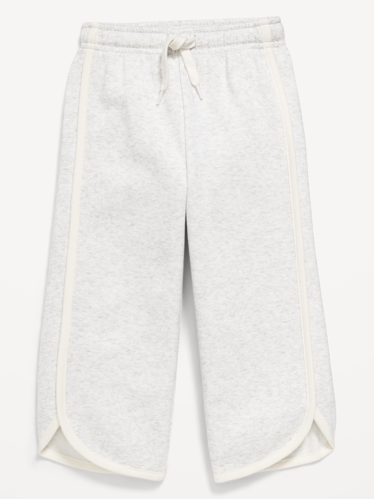 Dolphin-Hem Cropped Sweatpants for Toddler Girls