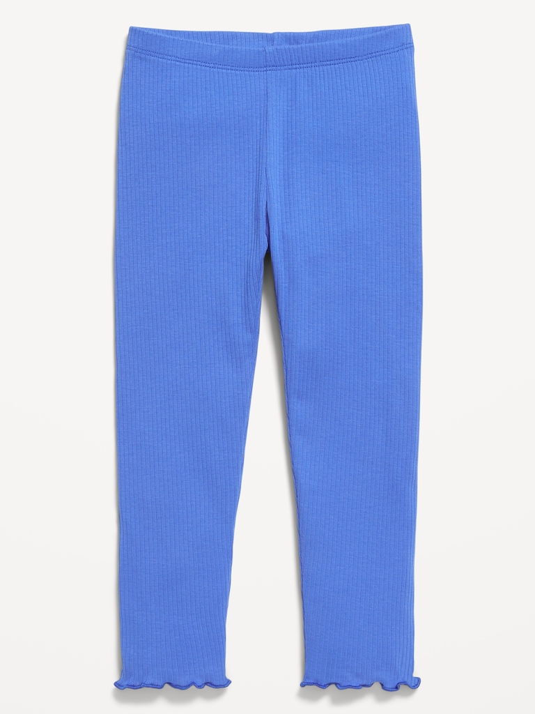 Rib-Knit Full-Length Leggings for Toddler Girls
