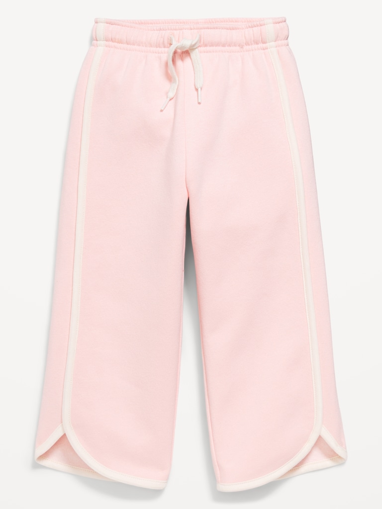 Dolphin-Hem Cropped Sweatpants for Toddler Girls