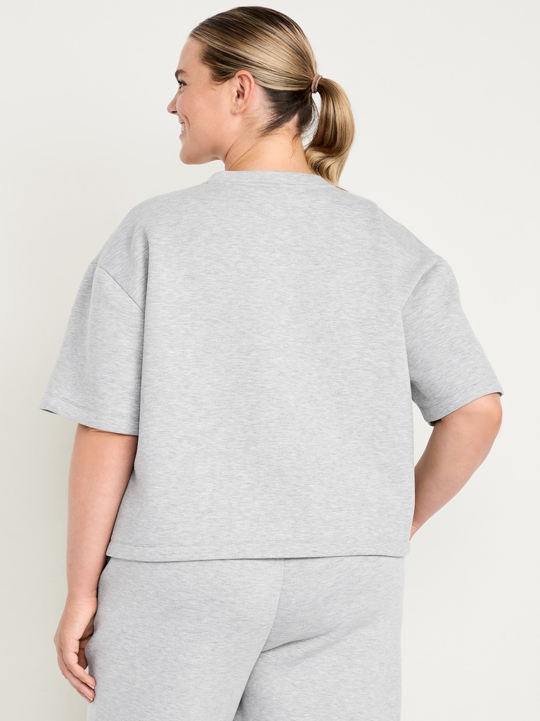 Bounce Fleece Relaxed Short-Sleeve Top