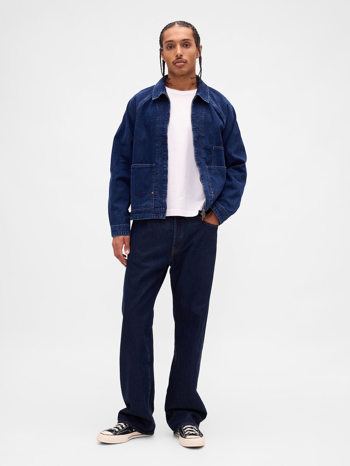 Denim Zip Chore Jacket