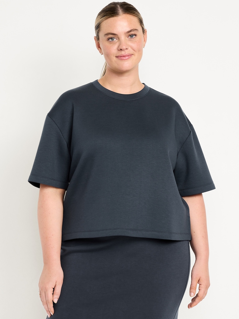Bounce Fleece Relaxed Short-Sleeve Top