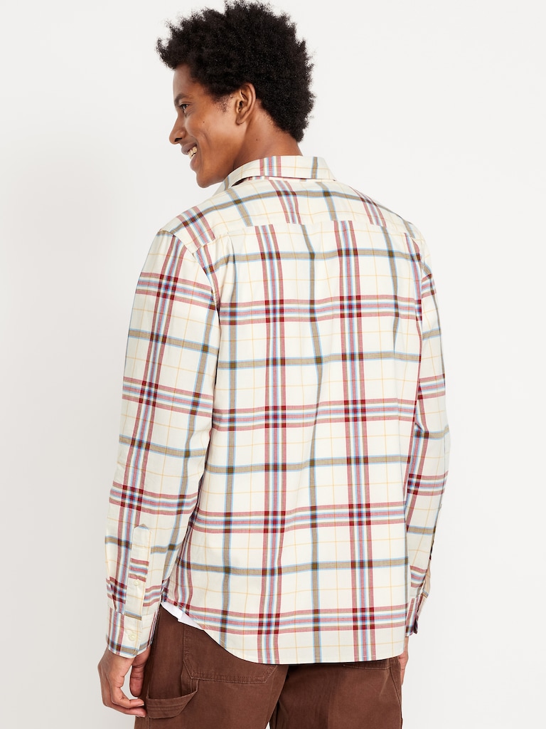 Classic Fit Everyday Plaid Poplin Shirt