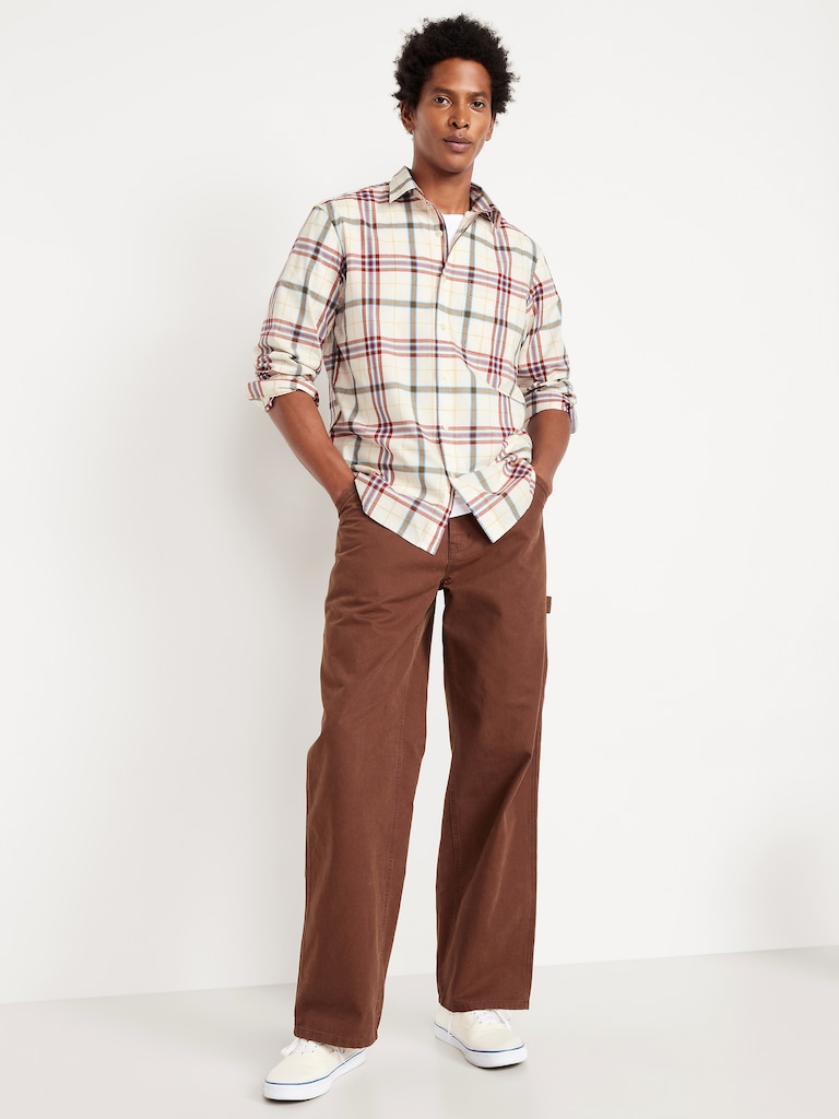 Classic Fit Everyday Plaid Poplin Shirt