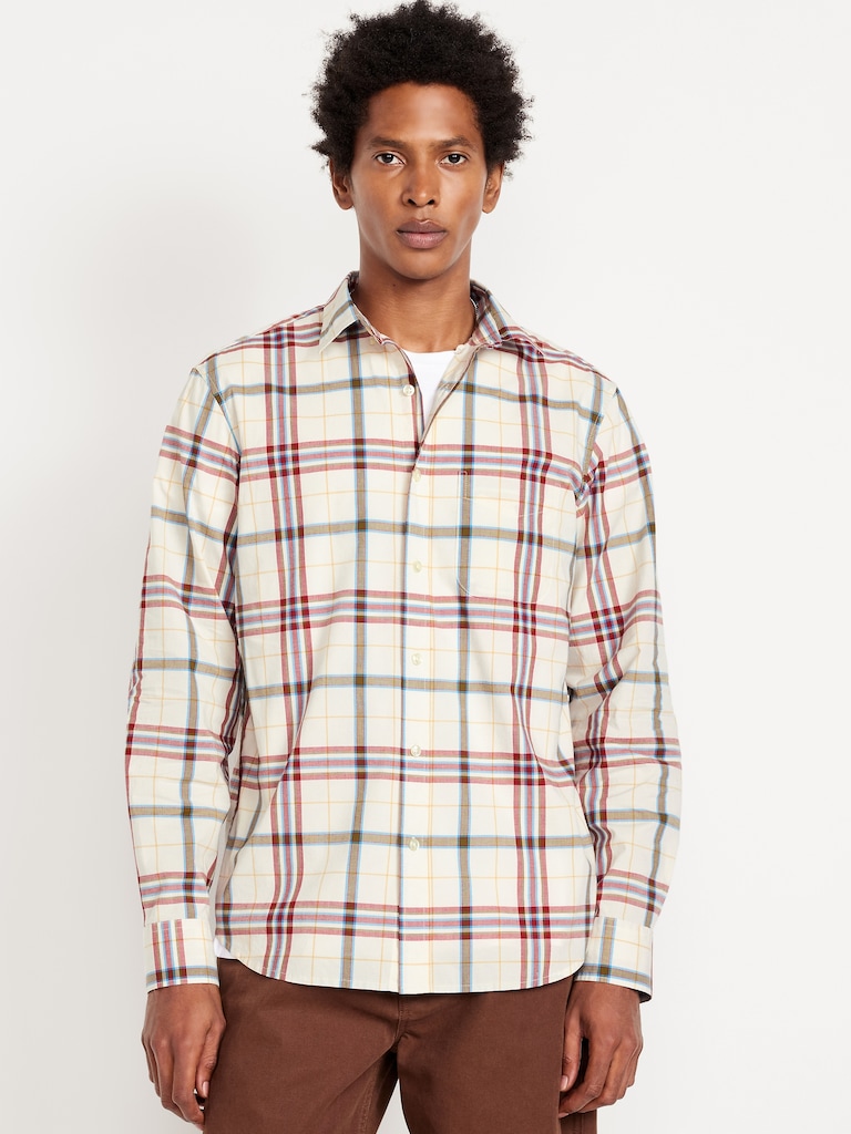 Classic Fit Everyday Plaid Poplin Shirt