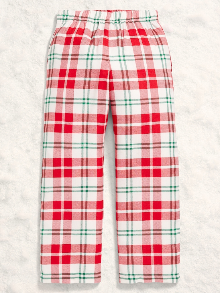 Gender-Neutral Plaid Flannel Pajama Pants for Kids